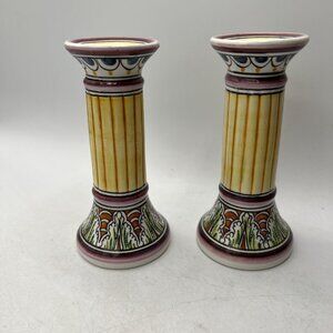 Coimbra Ceramics Hand-painted Decorative Candle Holder XVII Century Recreation #